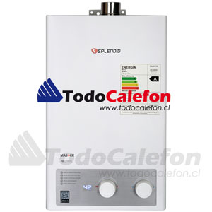 Calefon SPLENDID Tiro Forzado Master 10 Litros Gas Licuado
