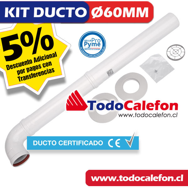 Kit Ducto Ventilación Splendid 60 Milimetros Cámara Abierta